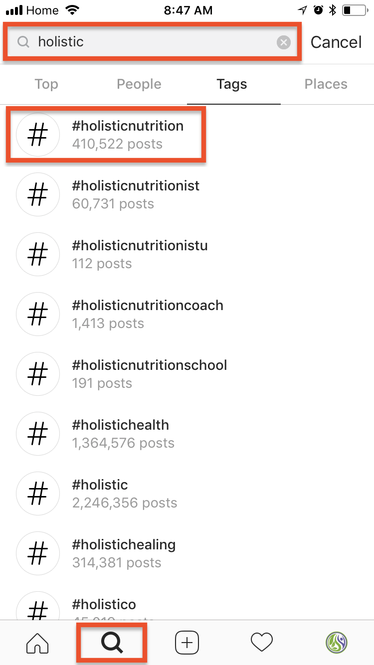 Search And Select A Hashtag To Follow On Instagram